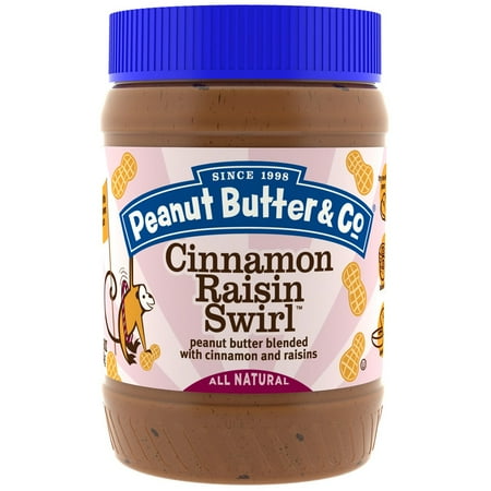 - Peanut Butter & Co., Cinnamon Raisin Swirl, Peanut Butter Blended with Cinnamon and Raisins, 16 oz (pack of 1)