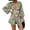 Green, variant on Jdlsppl Women's V Neck Romper Deep V Neck Jumper Shorts Jumpsuit Sexy Cotton Summer Floral Printed Long Sleeve Puff Sleeve Blue 8-10