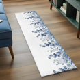 thumbnail image 4 of Blue Teal Botanical Runner Rug 2x6 FT,Non Slip Hallway Rugs,Eucalyptus Leaves Pastoral Floral Washable Soft Floor Carpet Throw Runner Carpet Long Rugs for Entryway Kitchen Bedside Sliding Door, 4 of 8
