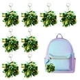 thumbnail image 1 of Uxcell 20 Pcs Llaveros Pom Pom de Animación Regalo Encanto Llaveros de Plástico a Granel para Navidad Verde Tono Dorado, 1 of 6