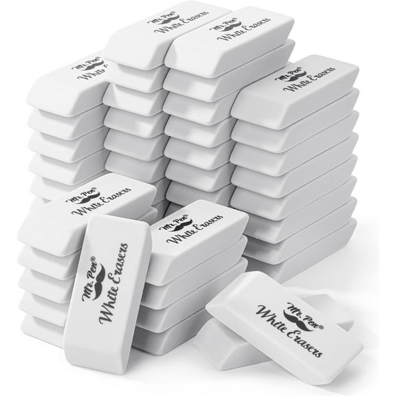 Mr. Pen- Erasers, 36 Pack, White Pencil Eraser, Erasers for Pencils, Mr Pen Erasers