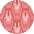 thumbnail image 1 of Ahgly Company Indoor Round Patterned Light Coral Pink Area Rugs, 5' Round, 1 of 6