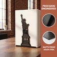 thumbnail image 2 of Unique Bargains 2Pcs Metal Hollow Design Book Ends Black Statue of Liberty 7.9*4.3*6.7inch, 2 of 5