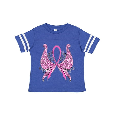 

Inktastic Breast Cancer Awareness with Butterfly Ribbon Words Gift Toddler Boy or Toddler Girl T-Shirt