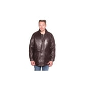 Mason & Cooper Men's Mid-Length Leather Coat