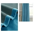 thumbnail image 3 of Goory 1-Piece Grommet Blackout Window Curtain For Bedroom Thermal Insulated Window Drape Velvet Plain Room Darkening Curtain Blue 52" W x 96"L, 3 of 3