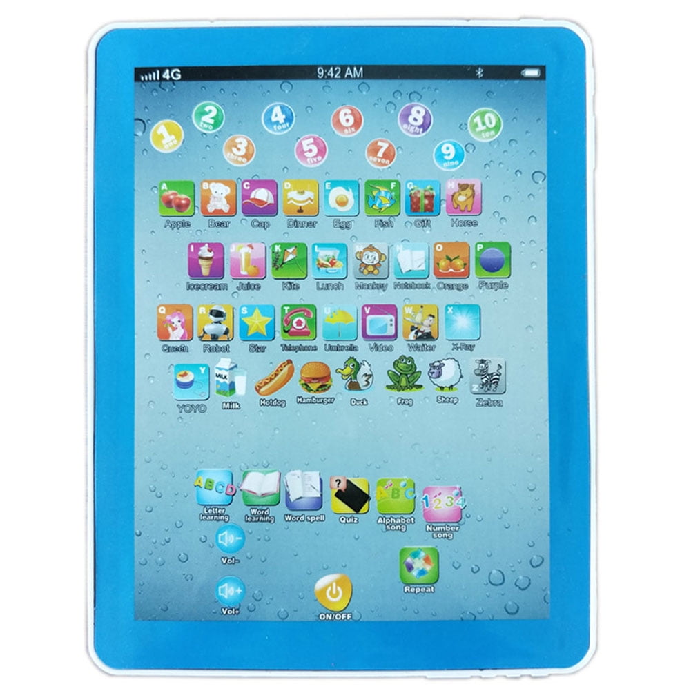 Qibest Kids Multifunctional Touchscreen English Computer Early Educational Tool Tablets