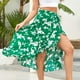 thumbnail image 4 of Falda casual Falda drapeada irregular Falda maxi asimétrica Cordones suaves para mujer FLhrweasw Para estrenar, 4 of 6