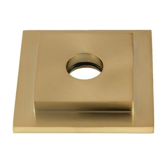 Claremont Heavy Duty Square Solid Cast Brass Shower Flange, Brushed Brass