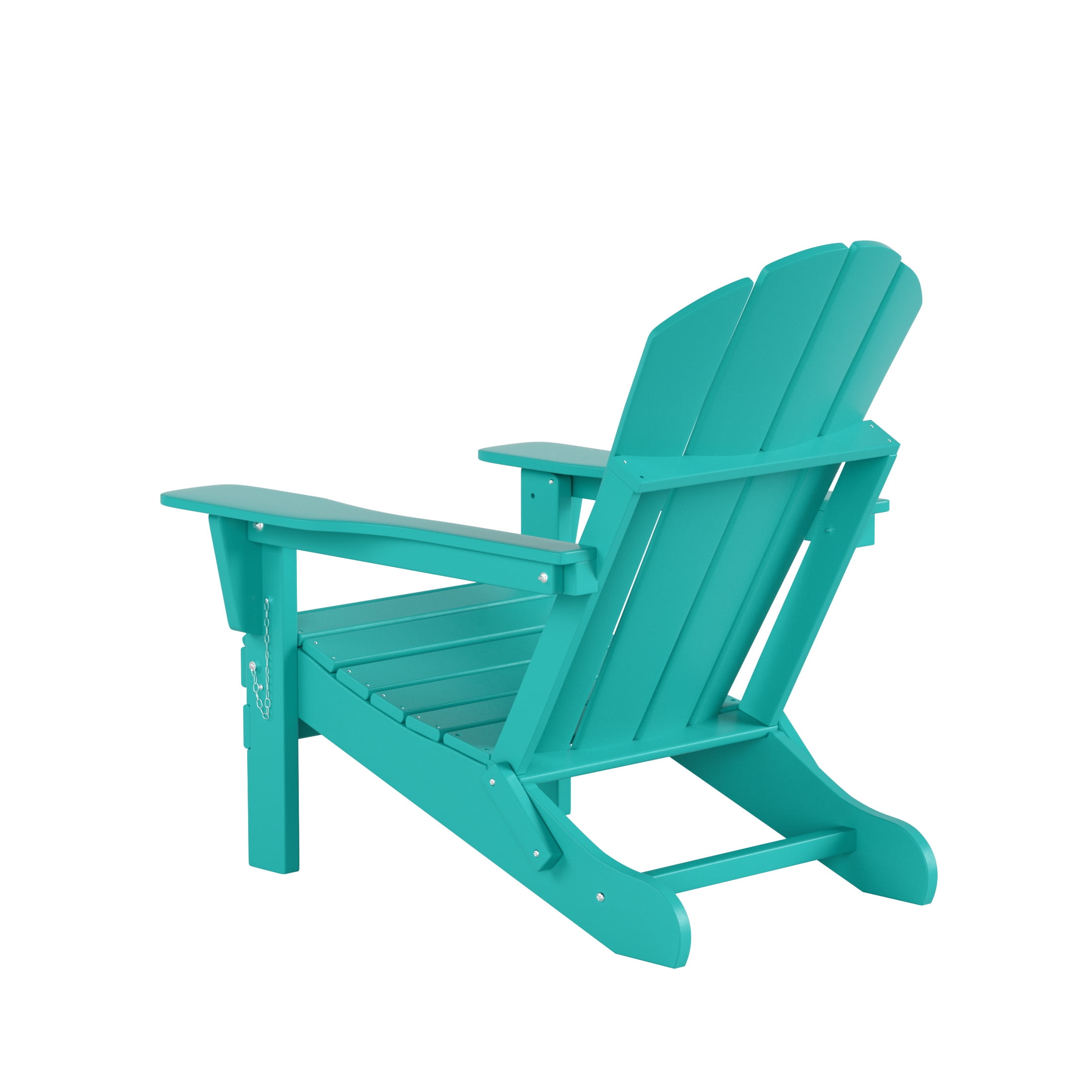 Westin Outdoor Patio Folding Adirondack Chair HDPE Plastic, Turquoise