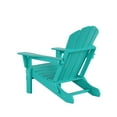 Westin Outdoor Patio Folding Adirondack Chair HDPE Plastic, Turquoise