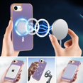 thumbnail image 2 of Designed for iPhone 16e Magnetic Phone Case,Compatible with Mag-Safe,Anti-Scratch PU Leather Bumper,Shockproof Elegant Electroplated Rugged Ultra Slim Thin Phone Case,Darkpurple, 2 of 7