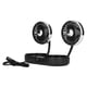 thumbnail image 4 of Ventilador de coche giratorio de 360°, 3 velocidades, doble cabezal, mini ventilador alimentado por USB para coche, hogar y oficina (negro y plateado), 4 of 14