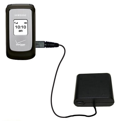 Portable Aa Battery Charger - Portable Emergency AA Battery Charger Extender suitable for the Samsung Knack SCH-U310 - with Gomadic Brand TipExchange Technology