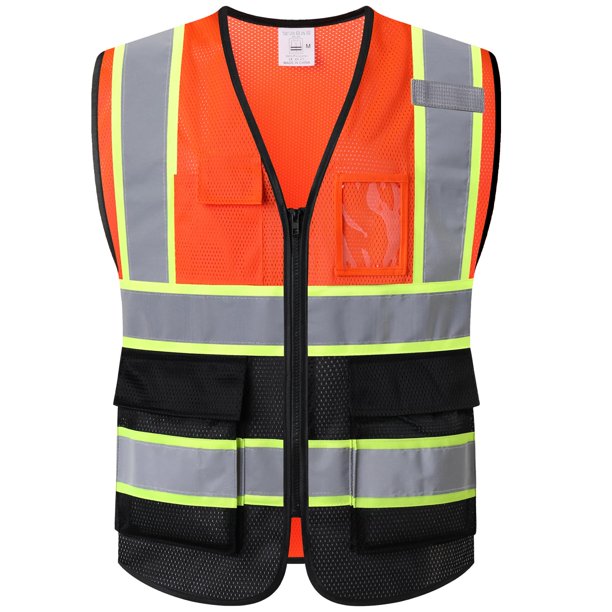 Chaleco de seguridad Ekksafety EK175 reflectante de 5 bolsillos ANSI