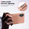 thumbnail image 2 of Allytechgroup Slim Fit iPhone 16 Plus Case, Protective PU Leather Wallet Cover with Card Holder RFID Blocking Back Case Cover for Apple iPhone 16 Plus, Rosegold, 2 of 8