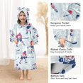 thumbnail image 3 of FORMRS Wearable Blanket Hoodie with Sleeves for Kids Cozy Flannel Sweatshirt, Blue Ice Hockey, 3 of 7