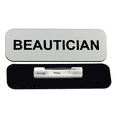 thumbnail image 2 of Beautician 1 x 3" Name Tag/Badge, Silver, (3 Pack), 2 of 3