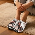 thumbnail image 5 of Psesaysky Plum Blossom Horse Print Womens House Slippers Closed Toe Indoor Slippers Soft Lightweight Sole Home Kitchen Shoes, Size 4.5-5.5, 5 of 7