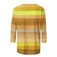 thumbnail image 3 of Womens Tops Casual 3/4 Sleeve Crew Neck Shirts Loose Fit Tunic Blouses Fall Summer Tees, 3 of 6