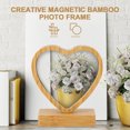 thumbnail image 3 of 1 Pc Magnetic Photo Frame Photo Holder Practical Desktop Ornament (Bamboo), 3 of 9