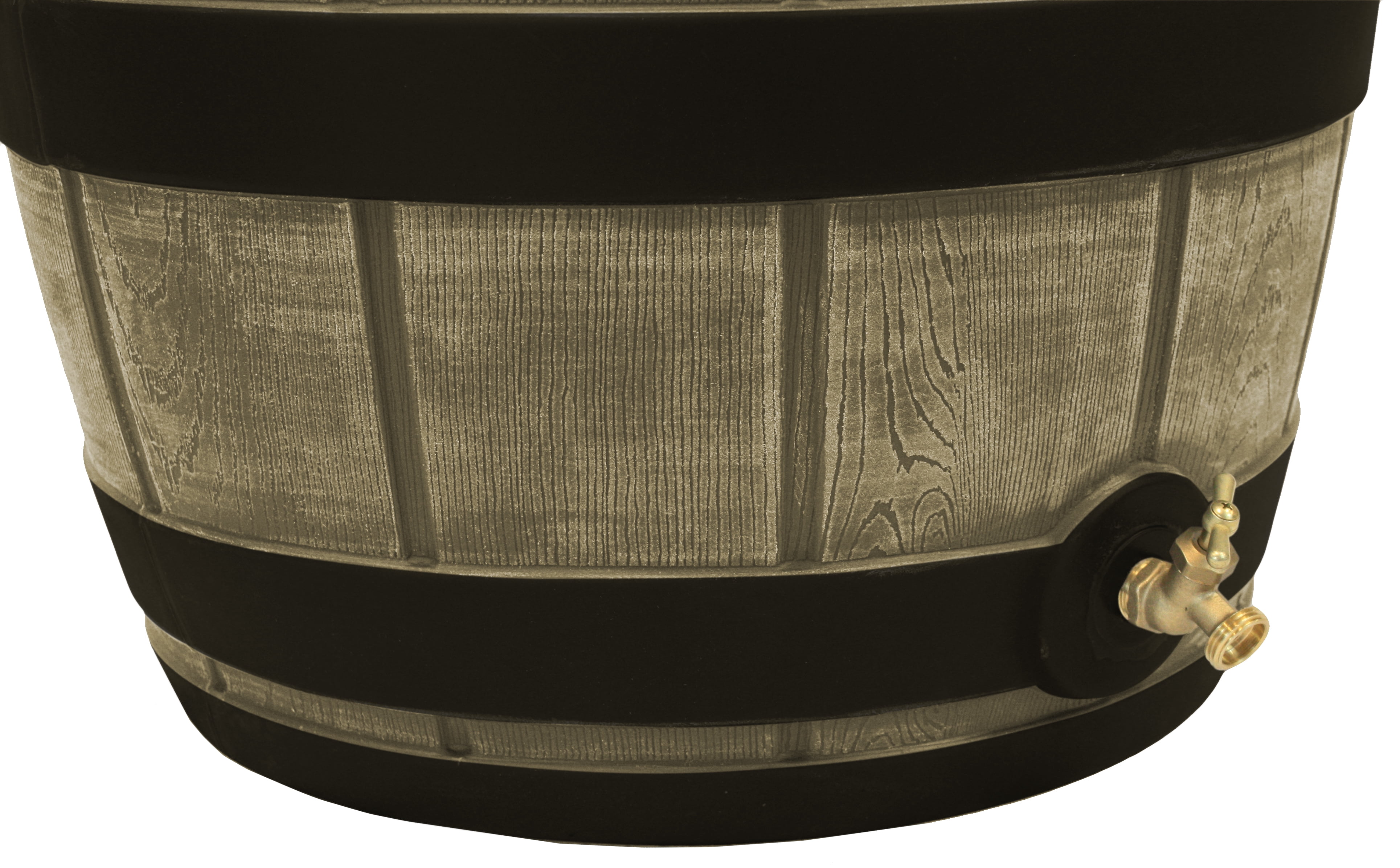 Good Ideas Rain Vault 50-Gallon Rain Barrel - Dark Ribbed - Khaki
