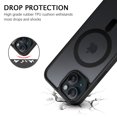 thumbnail image 4 of GAOBAO Magnetic for iPhone 15 Case, Compatible with MagSafe, Drop Protection, 6.1" Metal Camera Frame Translucent Slim Protective Cover for Women Girls, Black, 4 of 10