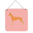 thumbnail image 1 of Pharaoh Hound Checkerboard Pink Wall or Door Hanging Prints, 1 of 1
