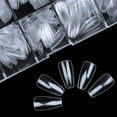 thumbnail image 1 of Uñas postizas de ataúd natural, 500 piezas de uñas acrílicas de bailarina, cubierta completa, puntas de uñas postizas artificiales con forma de ballet, 10 tamaños, 1 of 1