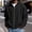 Black#01, variant on Hsovts Mens Waffle Knit Hoodies Jackets Casual Full Zip Up Hooded Sweatshirts Long Sleeve Drawstring Loose Coats with Pockets Mint Green M