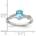 thumbnail image 5 of 14K White Gold Oval Blue Topaz And Diamond Ringsize 7 - Jbsp, 5 of 5