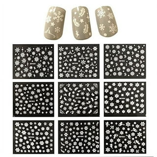 6 Sheets Black LV Nail Stickers