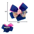 thumbnail image 2 of 4.5" Candy Shaker Hair Bows 3D Lollipop Liquid Glitter Clips, 2 of 4