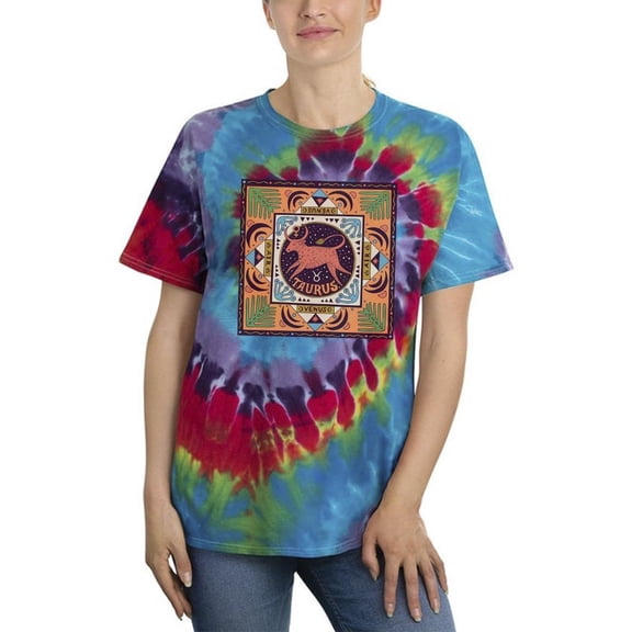 Taurus Zodiac Ethnic Style Tie Dye Spiral Women -Image by Shutterstock, Female Medium