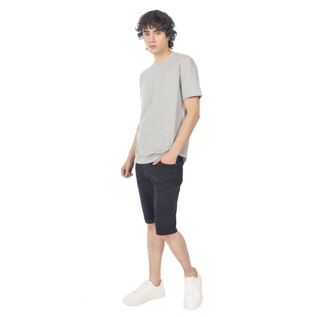 Bermuda Denim Skinny Para Hombre con Cinco Bolsillos Quarry