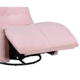 thumbnail image 4 of Pemberly Row Modern Pink Corduroy Fabric Swivel Glider Recliner, 4 of 5