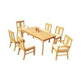 thumbnail image 4 of Teak Dining Set:6 Seater 7 Pc - 71" Rectangle Table, 4 Armless and 2 Arm / Captain Osborne Chairs Outdoor Patio Grade-A Teak Wood WholesaleTeak #WMDSOSh, 4 of 7