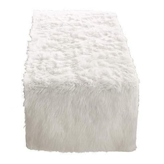 Fennco Styles Juneau Faux Fur Table Runner