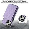 thumbnail image 3 of Crossbody Wallet Case for iPhone 14 Plus, Purse Magnetic Clasp RFID Blocking Card Holder, Elegant PU Leather Flip Kickstand Shockproof Protective Cover for iPhone 14 Plus, Purple, 3 of 8