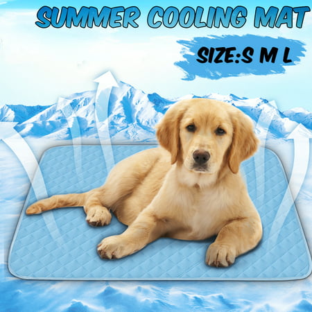 3 Sizes Pet Dog Cat Cool Mat Self Cooling Gel Pad Dog Bed Mattress Breathable