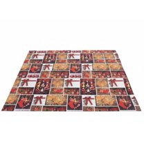 Waterproof and Wipe-Clean 54x78 Christmas Holiday Gift and Stocking Vinyl Tablecloth