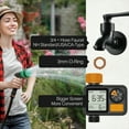 thumbnail image 4 of Kazeila Hose Water Timer, 1 Outlet Automatic Watering Timer for Gardens, Sprinkler Timer with Rain Delay / Child Lock /IP65 Waterproof, Large LCD Screen Irrigation Systems for Garden, 4 of 8