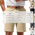 thumbnail image 4 of IhhxPro Men's Casual Shorts with Elastic Waist and Pockets, Business Belted Bermuda Quick Dry Lightweight Cotton Relaxed Fit Summer Travel Golf S-2XL, 4 of 9