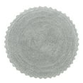thumbnail image 2 of Better Trends Chic Round Bath Mat, 24" Diameter, 100% Cotton with Crochet Border, Water Absorbent, Ideal for Half Baths and Powder Rooms, Machine Washable, Gray - Lilly Crochet Collection, 2 of 6
