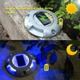 thumbnail image 2 of Solar Deck Lights Driveway Dock Light LED Solar Powered Outdoor Waterproof Road Markers for Garden Step Sidewalk Stair Ground Pathway Yard 4 Pack (Blue), 2 of 12