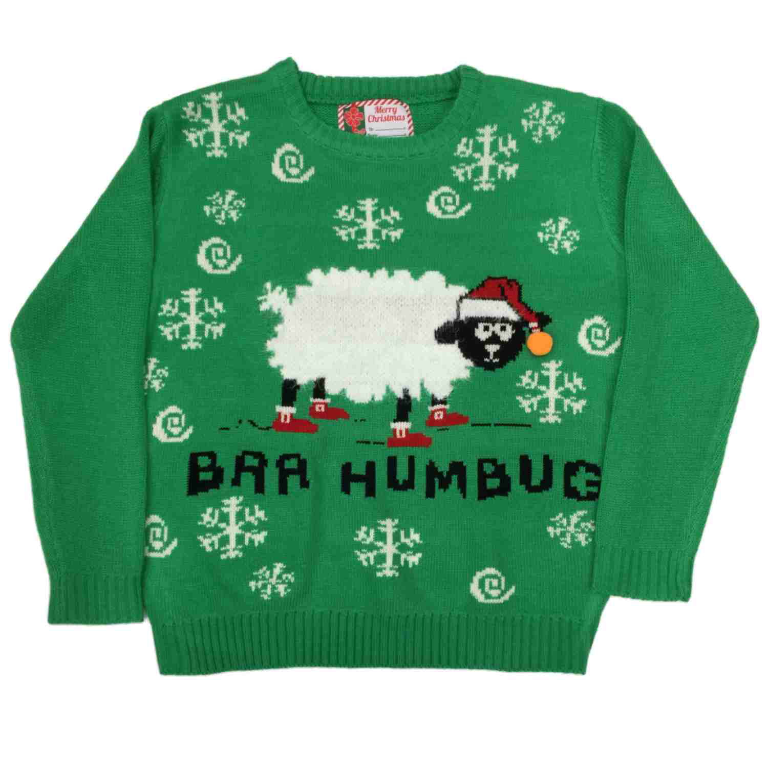 FUNNY Adulto Stampati Festive Natale T-Shirt-Pecore Baa Humbug 