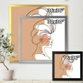 thumbnail image 4 of Designart 'One Line Portrait of Afro American Woman II' Modern Framed Art Print, 4 of 4