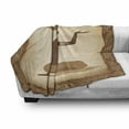 thumbnail image 3 of African Soft Flannel Fleece Throw Blanket, Folk Art Element Frame Native Lady Hand Gesture Antique, Cozy Plush for Indoor and Outdoor Use, 70" x 90", Brown Pale Brown, by Ambesonne, 3 of 6