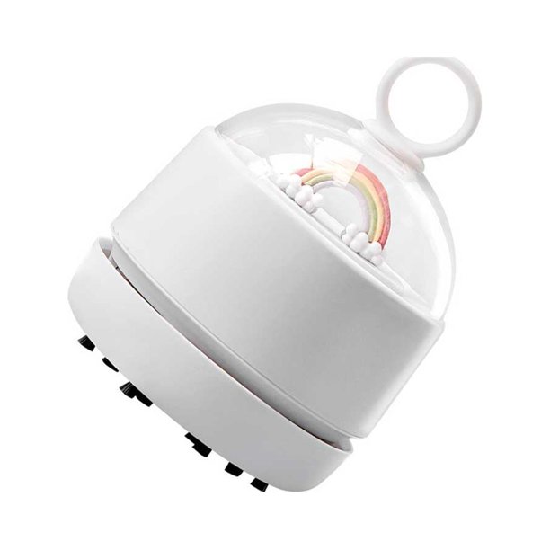 Inteprter Herramienta de limpieza de plástico al vacío de confeti, eliminador de polvo inalámbrico de mano automático, teclado USB para Electrodomésticos Blanco