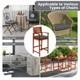 thumbnail image 4 of Aimee Lii 4 Pack 17.5 x 17 Inch U-Shaped Chair Pads with Polyester Cover, Outdoor Patio Furniture, Gray, 4 of 9